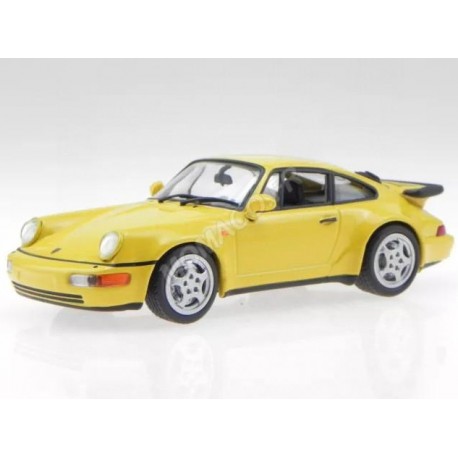 PORSCHE 911 (964)TURBO 1989 JAUNE 1:18